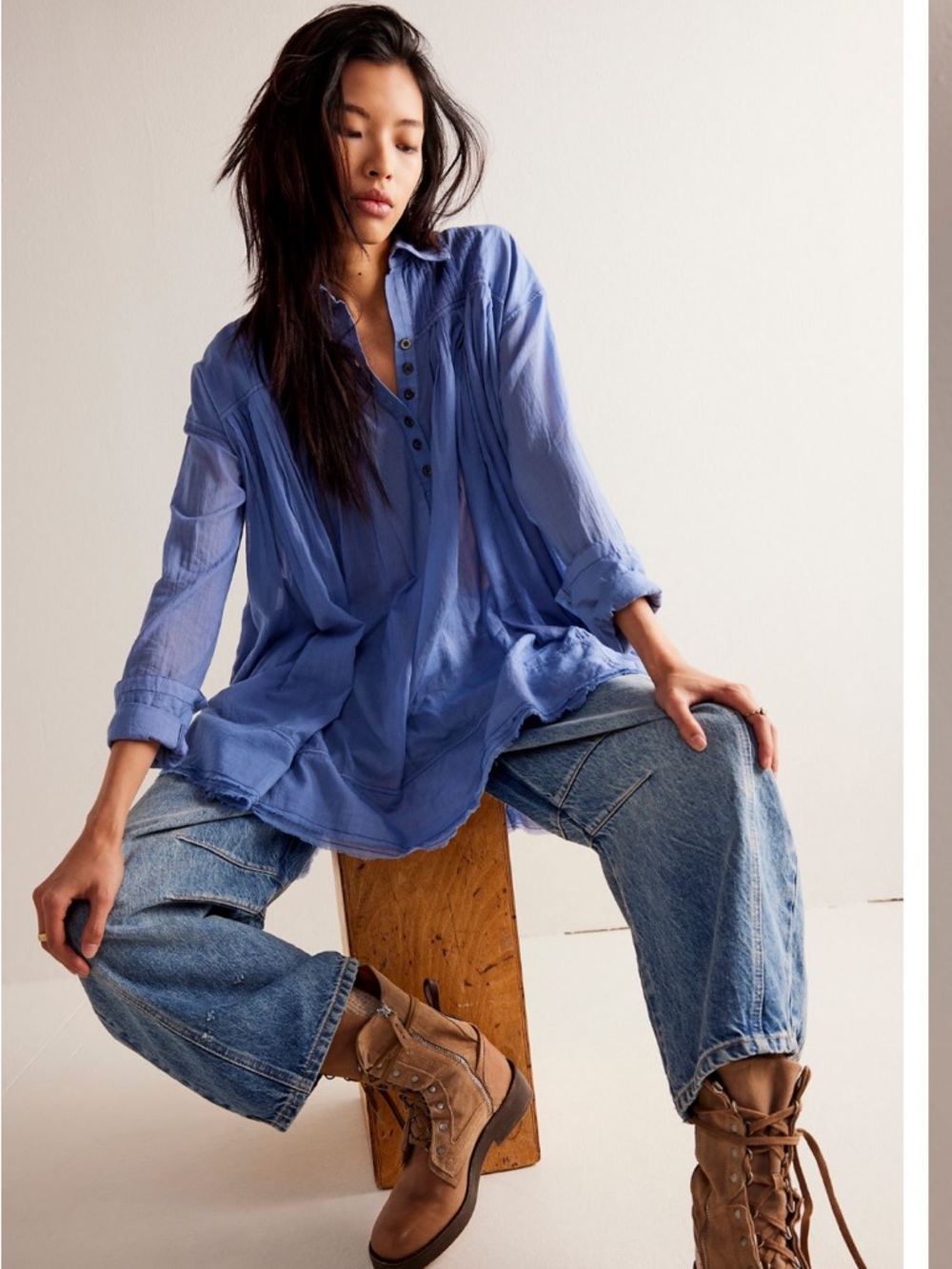 We The Free Sheer Swing Top - current on website.  Only worn once EUC - Picture 3 of 12